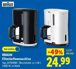Lidl BRAUN Filterkaffeemaschine Angebot