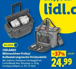 Lidl CRELANDO Nähmaschinen-Trolley/Aufbewahrungstasche-Strickzubehör Angebot