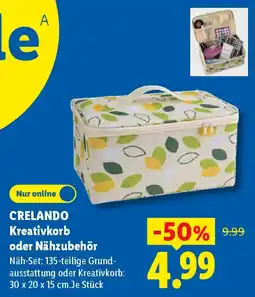 Lidl CRELANDO Kreativkorb oder Nähzubehör Angebot