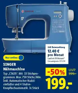 Lidl SINGER Nähmaschine Angebot