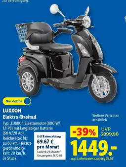 Lidl LUXXON Elektro-Dreirad Angebot