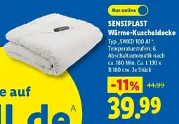 Lidl SENSIPLAST Wärme-Kuscheldecke Angebot