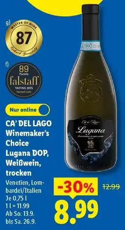 Lidl CA' DEL LAGO Winemaker's Choice Lugana DOP, Weißwein, trocken Angebot