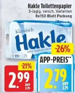Edeka Hakle Toilettenpapier Angebot