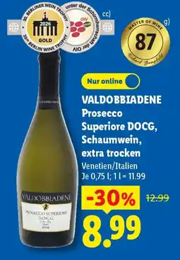 Lidl VALDOBBIADENE Prosecco Superiore DOCG, Schaumwein, extra trocken Angebot