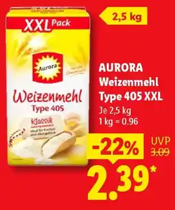 Lidl AURORA Weizenmehl Type 405 XXL Angebot