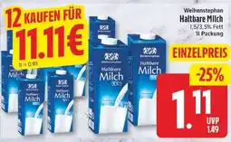 Edeka Weihenstephan Haltbare Milch Angebot