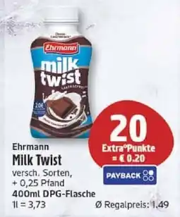 Edeka Ehrmann Milk Twist Angebot