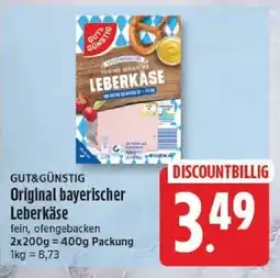 Edeka GUT&GÜNSTIG Original bayerischer Leberkäse Angebot