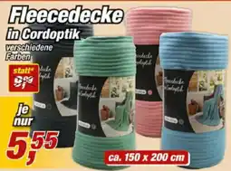 Posten Börse Fleecedecke in Cordoptik Angebot
