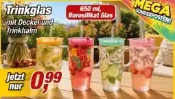 Posten Börse Trinkglas mit Deckel und Trinkhalm Angebot