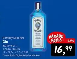 KONSUM Bombay Sapphire Gin Angebot