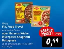 KONSUM Maggi Fix, Food Travel Angebot