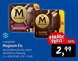 KONSUM Langnese Magnum Eis Angebot