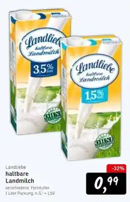 KONSUM Landliebe haltbare Landmilch Angebot