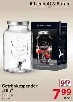 Selgros Ritzenhoff & Breker Getränkespender „Olli“ Angebot