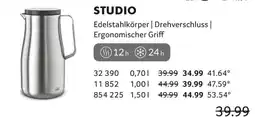 Selgros STUDIO Edelstahlkörper Drehverschluss Ergonomischer Griff Angebot