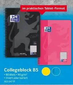 Selgros Oxford Collegeblock B5 Angebot