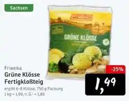 KONSUM Friweika Grüne Klösse Fertigkloßteig Angebot