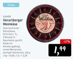 KONSUM Ländle Vorarlberger Weinkäse Angebot