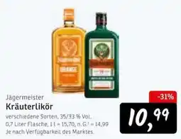 KONSUM Jägermeister Kräuterlikör Angebot