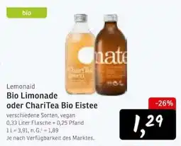 KONSUM Lemonaid Bio Limonade oder ChariTea Bio Eistee Angebot