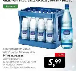 KONSUM Ileburger Sachsen Quelle Mineralwasser Angebot