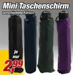 Posten Börse Mini Taschenschirm Angebot