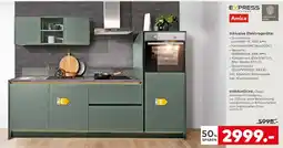 porta EXPRESS KÜCHEN Amica EINBAUKÜCHE, Clean, dunkelgrün/lavagrau Angebot