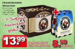Getränkeparadies Gefromm Franziskaner Weizenbier Angebot