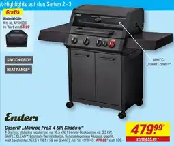 toom Baumarkt Enders Gasgrill „Monroe ProX 4 SIR Shadow“ Angebot