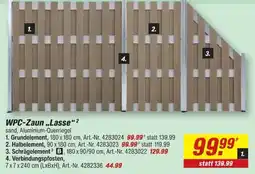 toom Baumarkt WPC-Zaun „Lasse“ Angebot