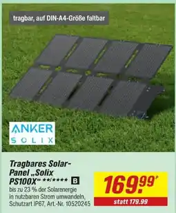 toom Baumarkt Tragbares Solar-Panel „Solix PS100X“ Angebot