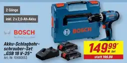 toom Baumarkt BOSCH Akku-Schlagbohr-schrauber-Set „GSB 18 V-25“ Angebot