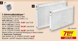 toom Baumarkt Universalheizkörper Angebot