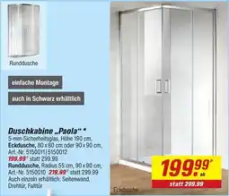 toom Baumarkt Duschkabine „Paola“ Angebot