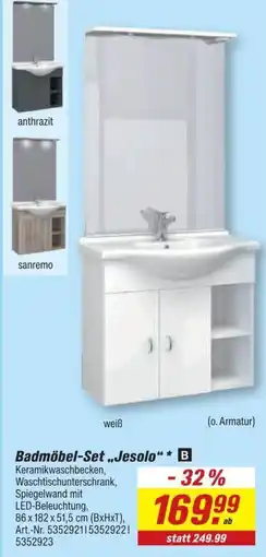 toom Baumarkt Badmöbel-Set „Jesolo“ Angebot