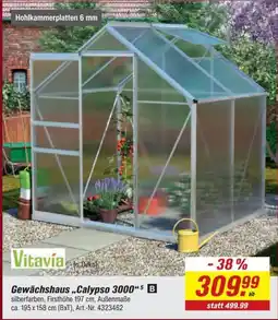 toom Baumarkt Vitavia Gewächshaus „Calypso 3000“ Angebot