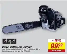 toom Baumarkt Benzin-Kettensäge „CST46“ scheppach Angebot