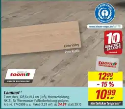 toom Baumarkt Laminat Eiche Valley Pinie Rustic Angebot