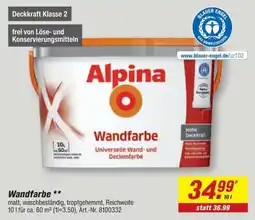 toom Baumarkt Alpina Wandfarbe Angebot