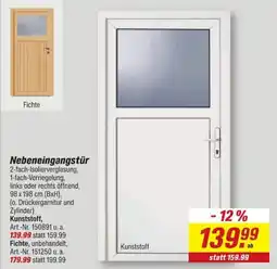 toom Baumarkt Nebeneingangstür Kunststoff Angebot