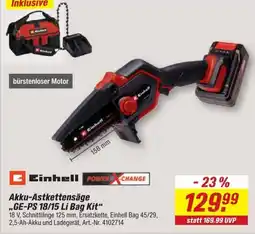 toom Baumarkt Einhell Akku-Astkettenäge „GE-PS 18/15 Li Bag Kit“ Angebot
