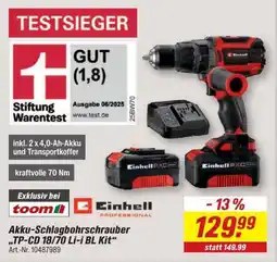 toom Baumarkt Einhell Akku-Schlagbohrschrauber Angebot