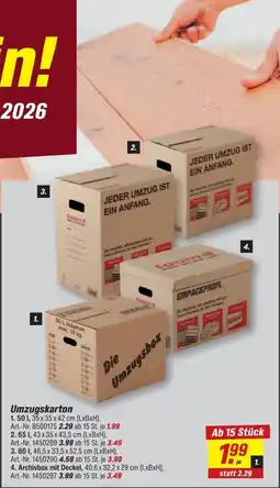 toom Baumarkt Umzugskarton Angebot