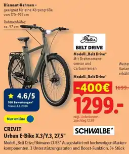 Lidl CRIVIT Urban E-Bike X.3/Y.3, 27,5" Angebot