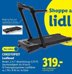 Lidl CHRISTOPEIT Laufband Angebot