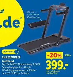 Lidl CHRISTOPEIT Laufband Angebot