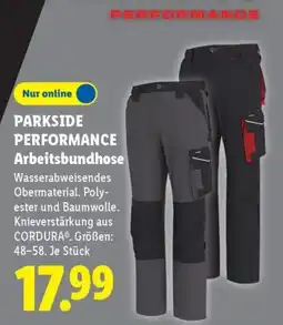 Lidl PARKSIDE PERFORMANCE Arbeitsbundhose Angebot