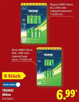 Lidl TRONIC Akkus Angebot